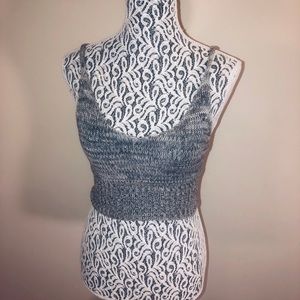Urban outfitter crop knit grey tank